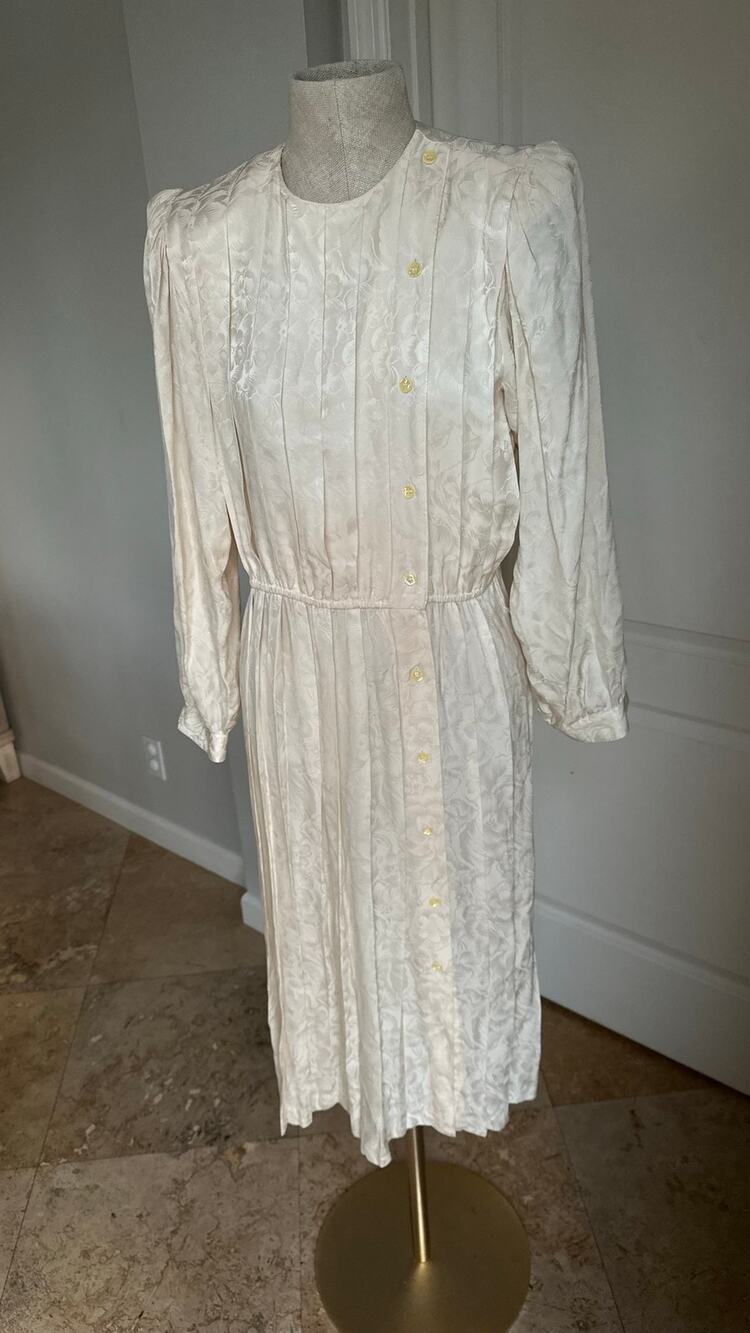 VTG 80s Argenti 100% silk midi dress